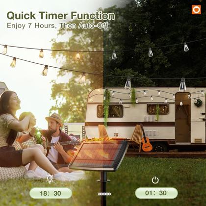 Imagem de Solar String Lights Addon 16m Waterproof 24+2 LED Remote