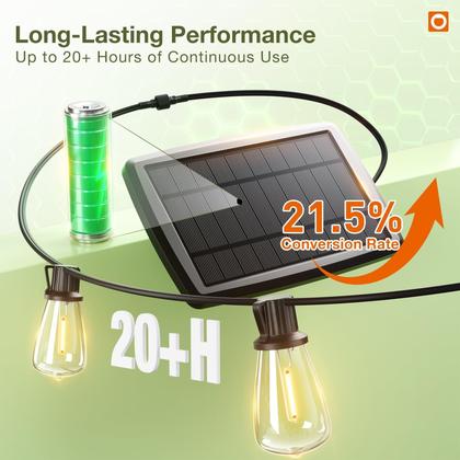 Imagem de Solar String Lights Addon 16m Waterproof 24+2 LED Remote