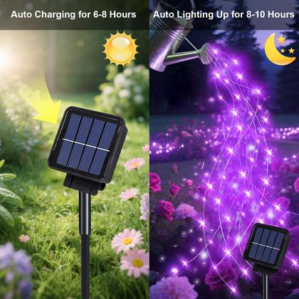 Imagem de Solar String Lights ANGMLN 200LED 8 modos impermeáveis roxos