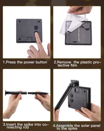 Imagem de Solar String Lights Brightown 4x33 pés 400 LED 8 modos branco quente