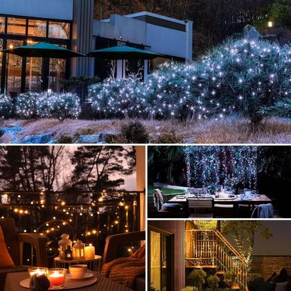 Imagem de Solar String Lights btfarm 160LED 20m, pacote com 2 unidades, impermeável