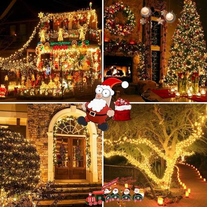 Imagem de Solar String Lights EEW 400 LED, pacote com 4, impermeável, 8 modos