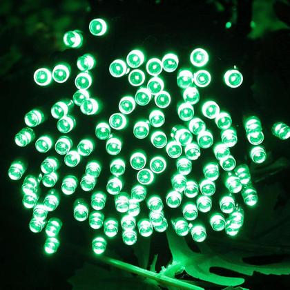 Imagem de Solar String Lights EEW, pacote com 2 unidades, 200 LED, fio verde, impermeável