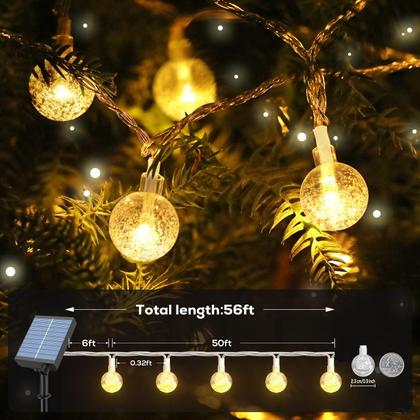 Imagem de Solar String Lights Goodea.fun 17m 100LED com controle remoto