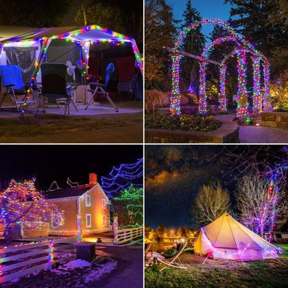 Imagem de Solar String Lights JMEXSUSS, pacote com 4, 100 LED, 10 m, à prova d'água