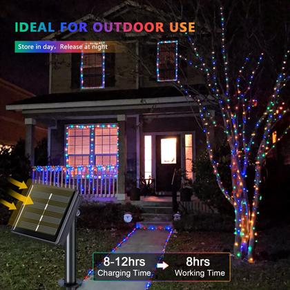 Imagem de Solar String Lights JMEXSUSS, pacote com 4, 100 LED, 10 m, à prova d'água