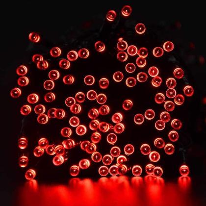 Imagem de Solar String Lights Joomer, pacote com 2, 22 m, 400, LED vermelho, impermeável