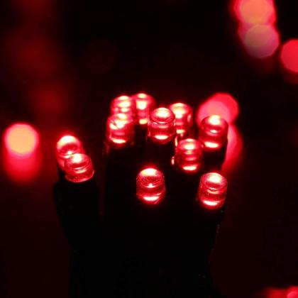 Imagem de Solar String Lights Joomer, pacote com 2, 22 m, 400, LED vermelho, impermeável