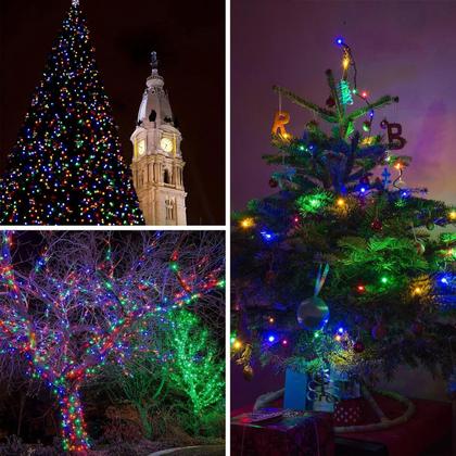 Imagem de Solar String Lights KAQ 132 pés 400LED, pacote com 4 unidades, multicoloridas, IP65