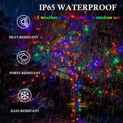 Imagem de Solar String Lights KAQ 132 pés 400LED, pacote com 4 unidades, multicoloridas, IP65