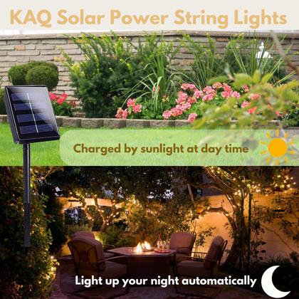 Imagem de Solar String Lights KAQ 2PK 200LED 20m, branco quente, 8 modos