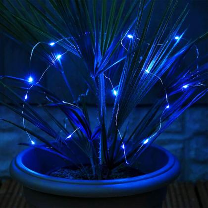 Imagem de Solar String Lights kemooie 100 LED 10m, 2 pacotes, azul