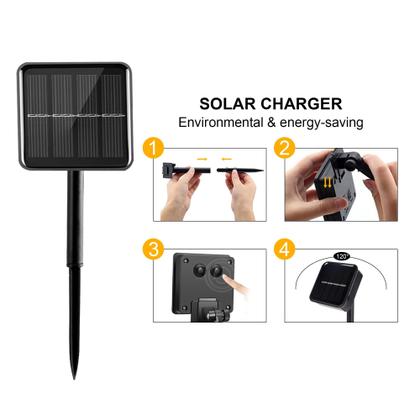 Imagem de Solar String Lights kemooie, 2 pacotes, 200 LED, 20 m, à prova d'água