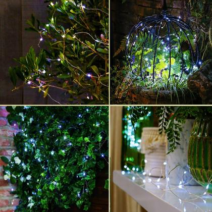 Imagem de Solar String Lights kemooie, 2 pacotes, 200 LED, 20 m, à prova d'água