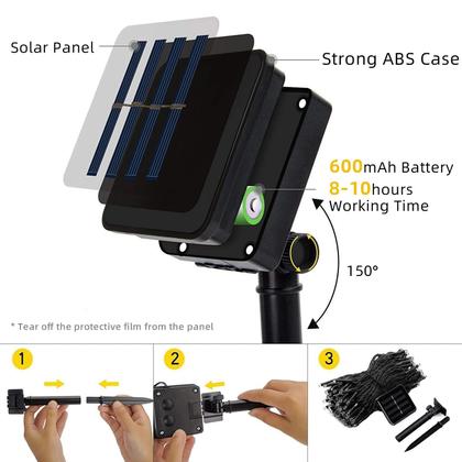 Imagem de Solar String Lights L LAMPOP, pacote com 2, 100 LED, 10 m, branco quente