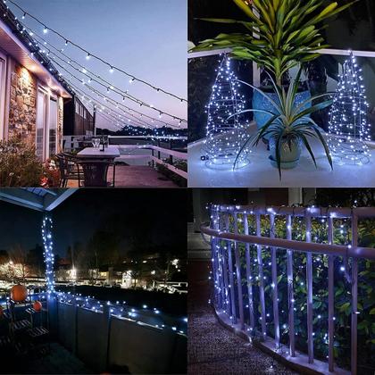 Imagem de Solar String Lights LALAPAO, pacote com 2, 44 m, 400 LED, à prova d'água