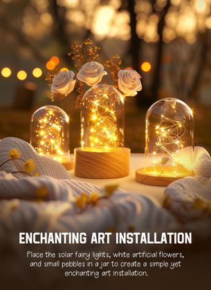 Imagem de Solar String Lights Minetom 600 LED 198 pés 8 modos branco quente