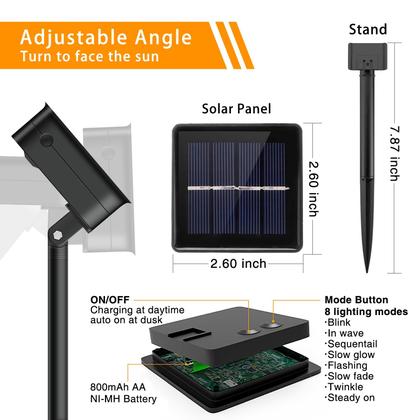 Imagem de Solar String Lights QITONG, pacote com 2, 23 m, 200 LED, laranja