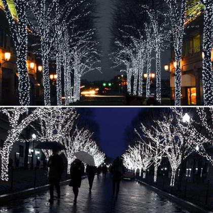 Imagem de Solar String Lights SANJICHA, pacote com 4, 39 pés, 400 LED, à prova d'água