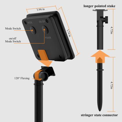 Imagem de Solar String Lights Selarlyt 200 LED 22m, pacote com 2 unidades, branco quente