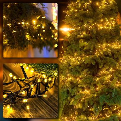 Imagem de Solar String Lights Selarlyt 200 LED 22m, pacote com 2 unidades, branco quente