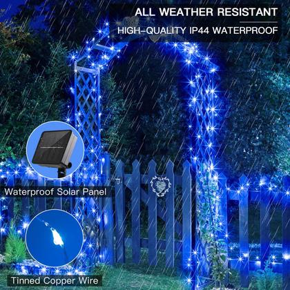 Imagem de Solar String Lights suddus 20m Blue, pacote com 2 unidades, 100 LED