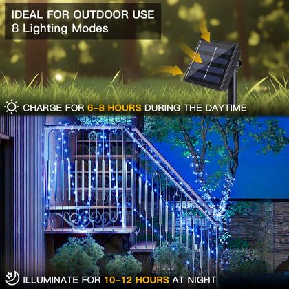 Imagem de Solar String Lights suddus 20m Blue, pacote com 2 unidades, 100 LED