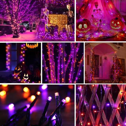 Imagem de Solar String Lights SyouHome 600 LED 72m Halloween, pacote com 6