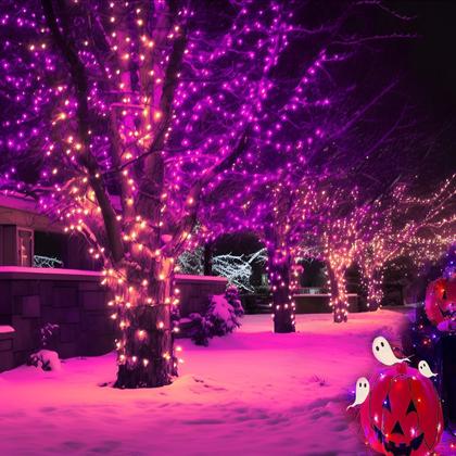 Imagem de Solar String Lights SyouHome 600 LED 72m Halloween, pacote com 6