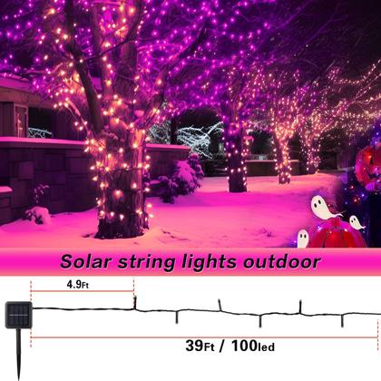 Imagem de Solar String Lights SyouHome 600 LED 72m Halloween, pacote com 6