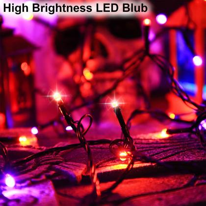 Imagem de Solar String Lights YAOZHOU Halloween 400 LED, 144 pés, pacote com 2