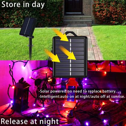 Imagem de Solar String Lights YAOZHOU Halloween 400 LED, 144 pés, pacote com 2