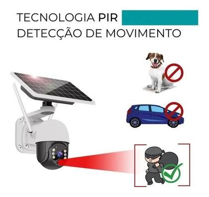 Imagem de Solar Wifi Câmera Externa Vigilância Resiste Sol Chuva Ip66