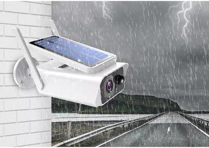 Imagem de Solar Wifi Câmera Externa Vigilância Resiste Sol Chuva Ip661
