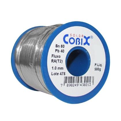Imagem de Solda Estanho Cobix Azul M10 Fluxo Ra 1.0mm Rolo De 500g
