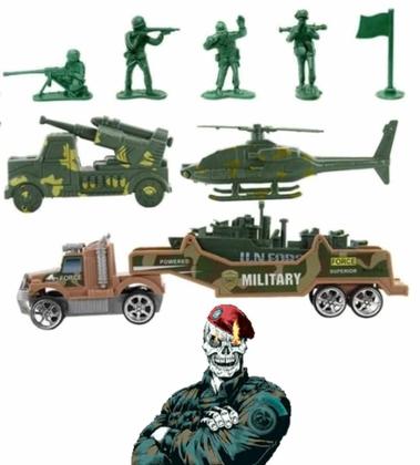 Imagem de Soldadinho plastico boneco militar tanque guerra blindado camuflado brinquedo