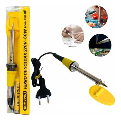 Imagem de Soldador Elétrico Profissional 60W 220V Ponta Fina