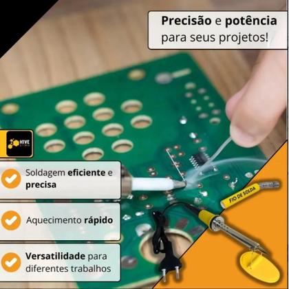 Imagem de Soldador Elétrico Profissional 60W 220V Ponta Fina