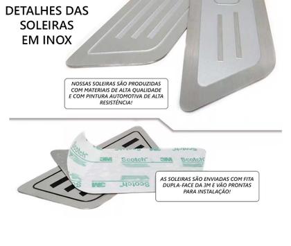 Imagem de Soleira Aço Inox Land Rover Freelander 2 Prata Baixo Relevo