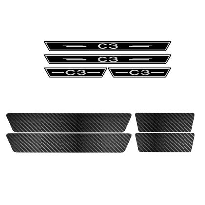 Imagem de Soleira Porta Premium Preto Carbono C3 2022 2023 2024 2025