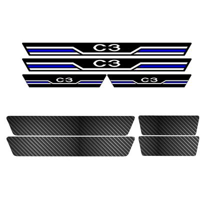 Imagem de Soleira Porta Sport Azul Carbono C3 20 21 22 2023 2024 2025