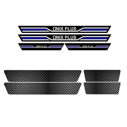 Imagem de Soleira Porta Sport Azul Carbono Onix Plus 22 23 2024 2025
