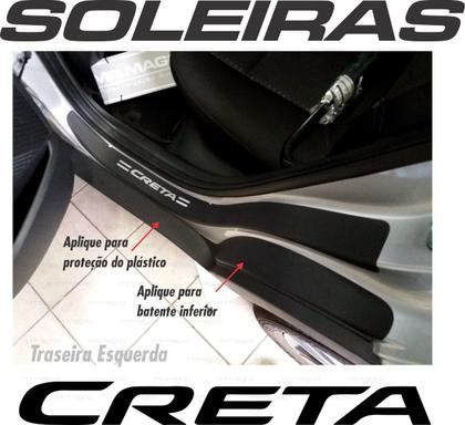 Imagem de Soleiras Super Protetoras Hyundai Creta + Soleira Da Mala