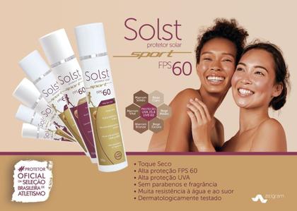 Imagem de Solst Sport FPS 60 Protetor Solar Toque Seco Bege Escuro 55g