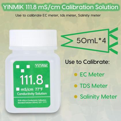 Imagem de Solução de calibração YINMIK 111,8 mS/cm para medidor de salinidade/EC/TDS