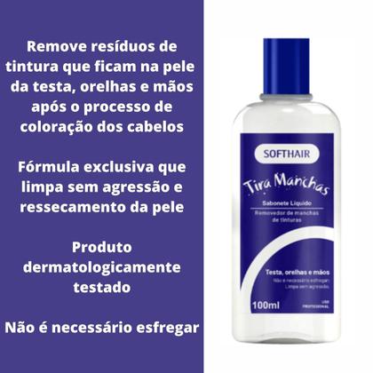 Imagem de Solução De Limpeza Tinta De Cabelo Para Pele Removedor 10x