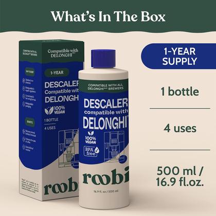 Solução Descalcificante para Cafeteira Roobi e DeLonghi Imagem de Solução Descalcificante para Cafeteira Roobi e DeLonghi