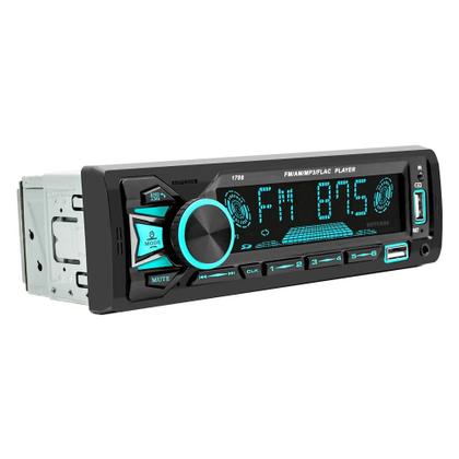 Imagem de Som Automotivo Bluetooth 1 DIN - MP3 Player com Controle Remoto, USB, Aux e Cartão TF