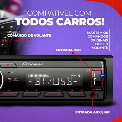 Imagem de Som Automotivo Mp3 Player Pioneer Bluetooth Usb Sem Toca Cd Mvh-s218bt Spotify Am Fm