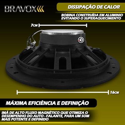 Imagem de Som Automotivo Pra Carro Automovel KIt 2 Alto Falante Barato Forte 140Wrms 4 Ohms Revo 6 Polegadas e 5 Polegadas Para Porta Dianteira traseira Tampão